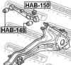 FEBEST HAB-150 Control Arm-/Trailing Arm Bush